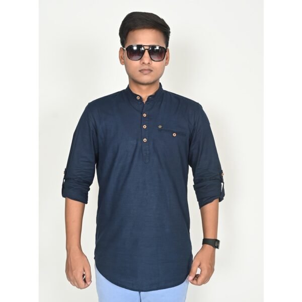 Men's White Regular Fit Full Sleeves Casual Kurta Shirt