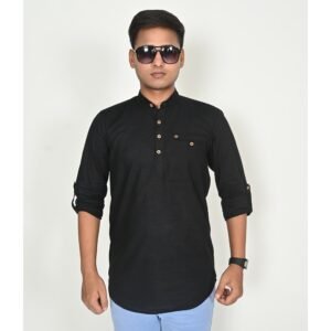 Men's White Regular Fit Full Sleeves Casual Kurta Shirt