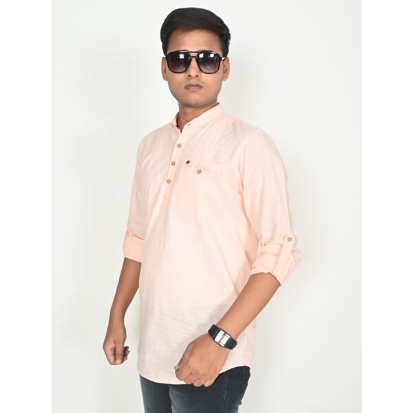 Men's White Regular Fit Full Sleeves Casual Kurta Shirt