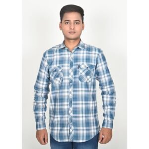 Double Pocket Full Sleeve Men's Regular Fit Full Sleeves Casual Shirt